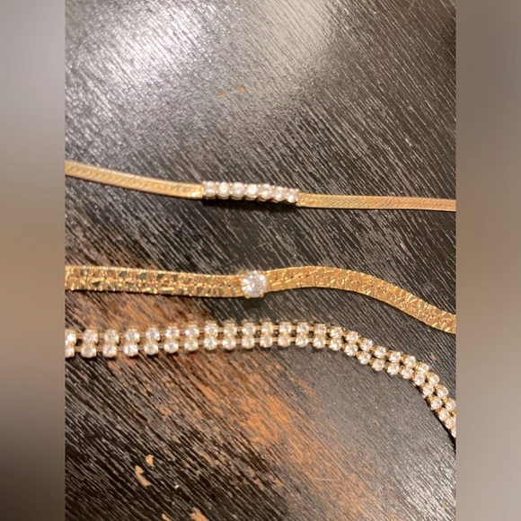 Vintage 3 Bracelet Bundle 💛 Beautiful Shiny Gold & Diamond Look - Picture 4 of 9